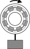 Bearing outer ring rotating load